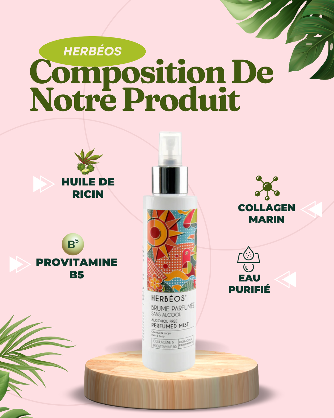 Brume parfumée (Collagène & provitamine B5) 150 ml