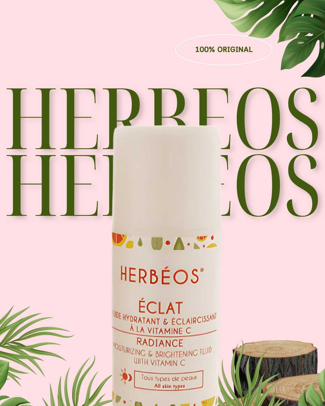 HERBÉOS™ | Fluide Clarifiant Éclat à la Vitamine C Hydratant Eclaircissant 40 ml