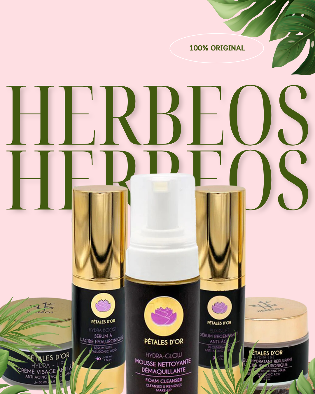 HERBÉOS™ | La Routine Anti-âge "PÉTALES D'OR"
