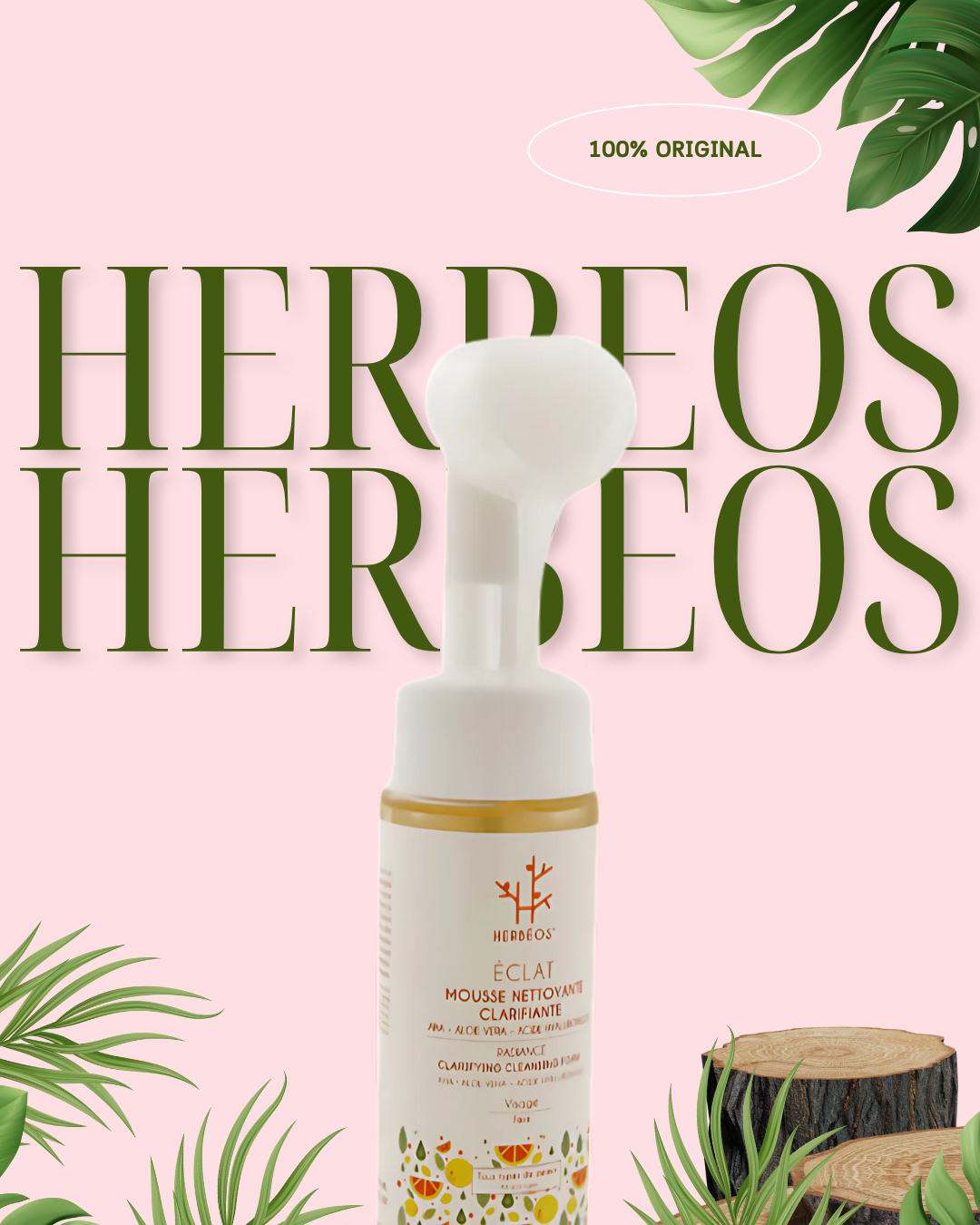 HERBÉOS™ | Mousse Nettoyante Clarifiante Éclat 170 ml