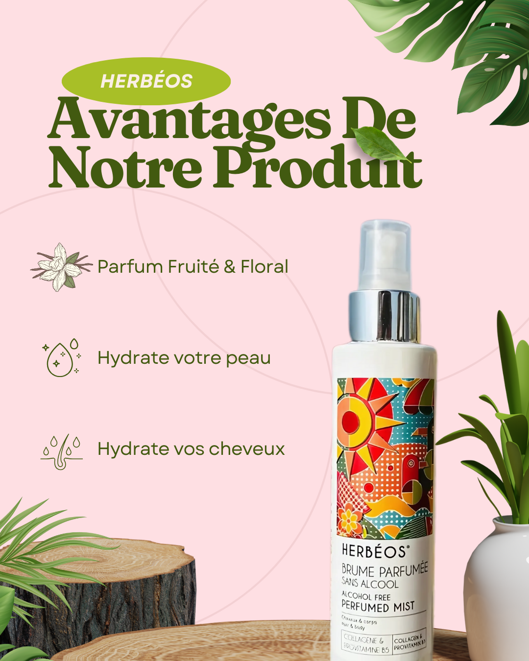 Brume parfumée (Collagène & provitamine B5) 150 ml