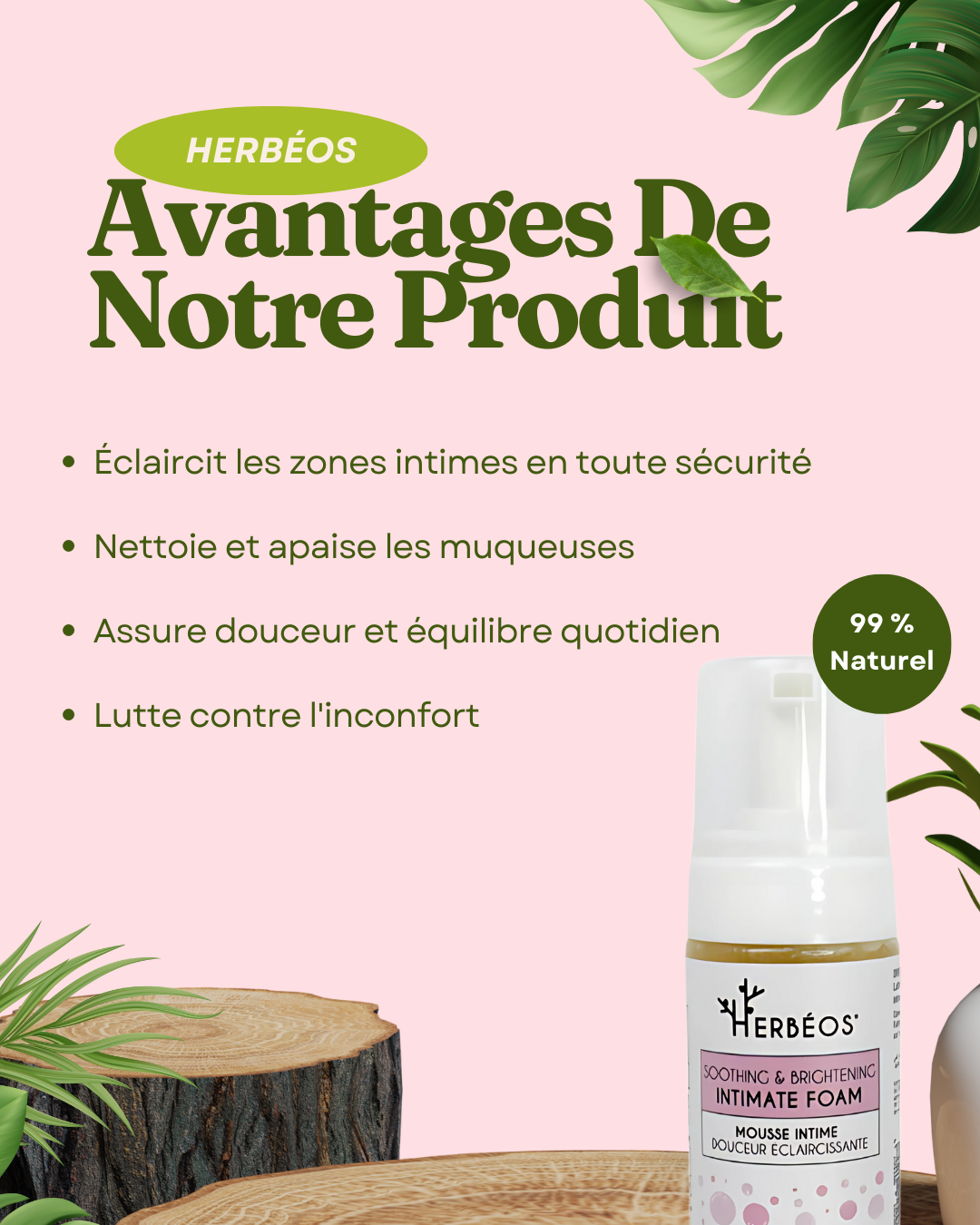 Mousse Intime Éclaircissante 120 ml