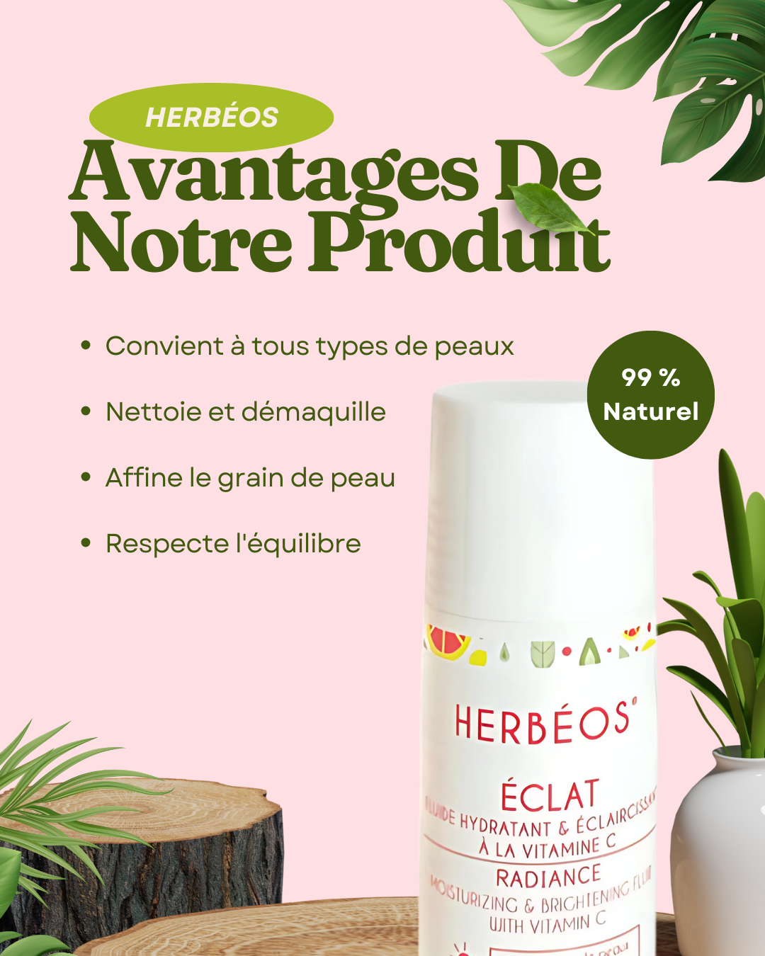 HERBÉOS™ | Crème Hydra Clarifiante Éclat Nuit 40 ml