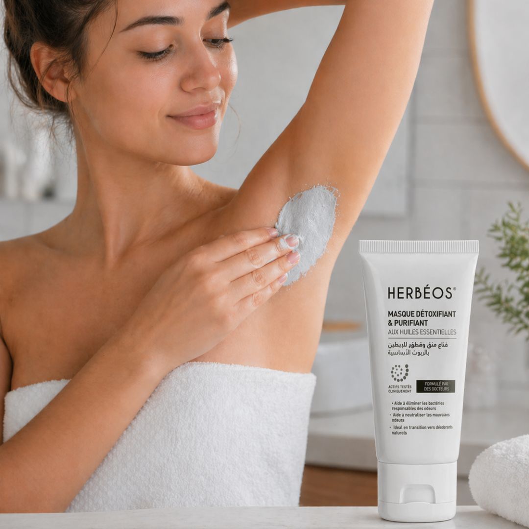 HERBÉOS™ | Masque Détoxifiant & Purifiant aux Huiles Essentielles 50 ml